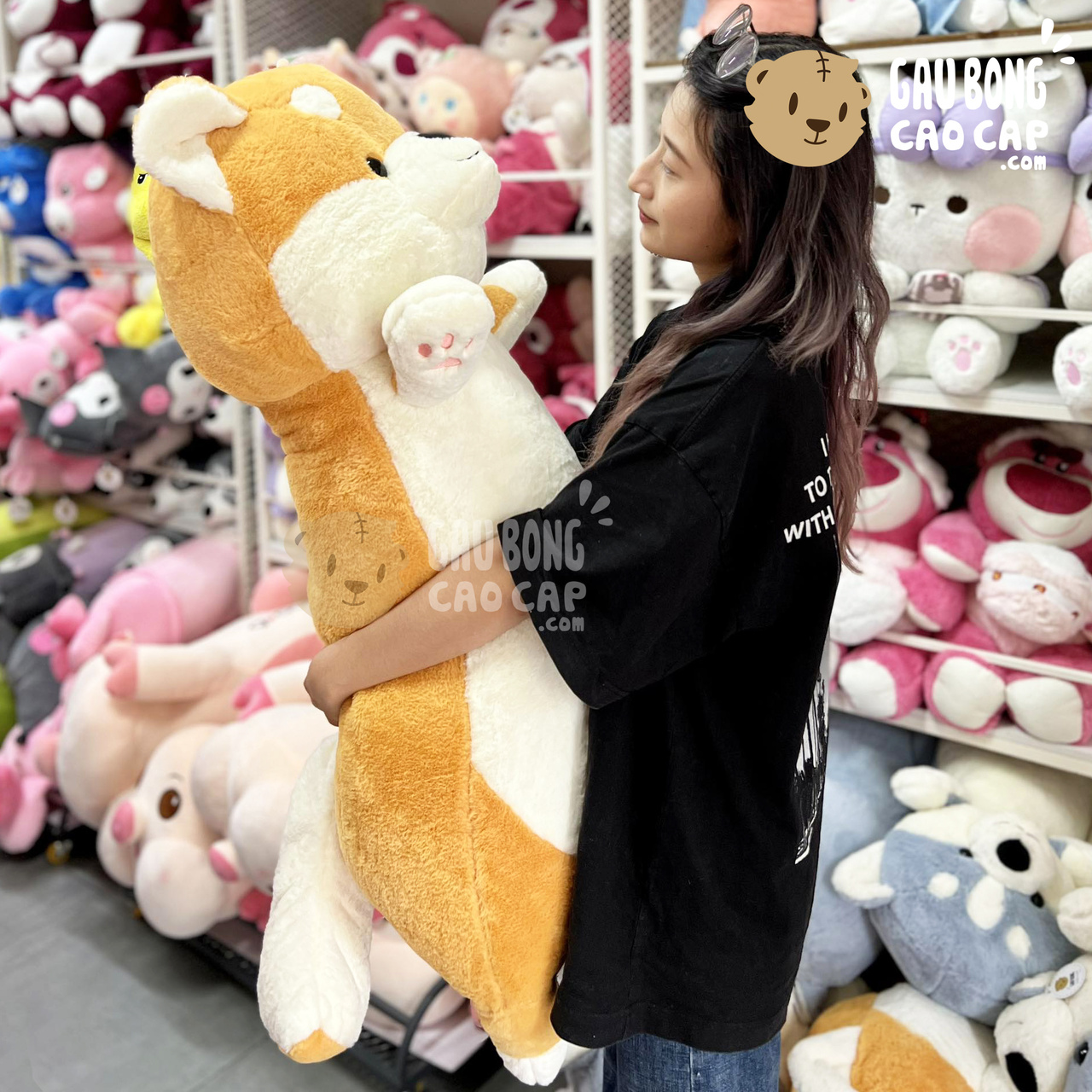 Chó Bông Shiba lông Smooth Gối Ôm Dài