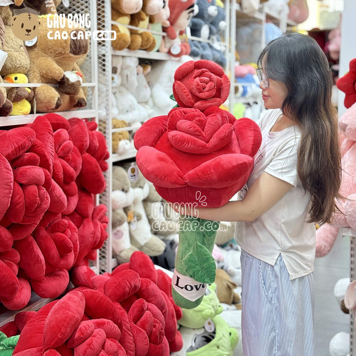 Gấu Bông Hoa Hồng Khổng Lồ