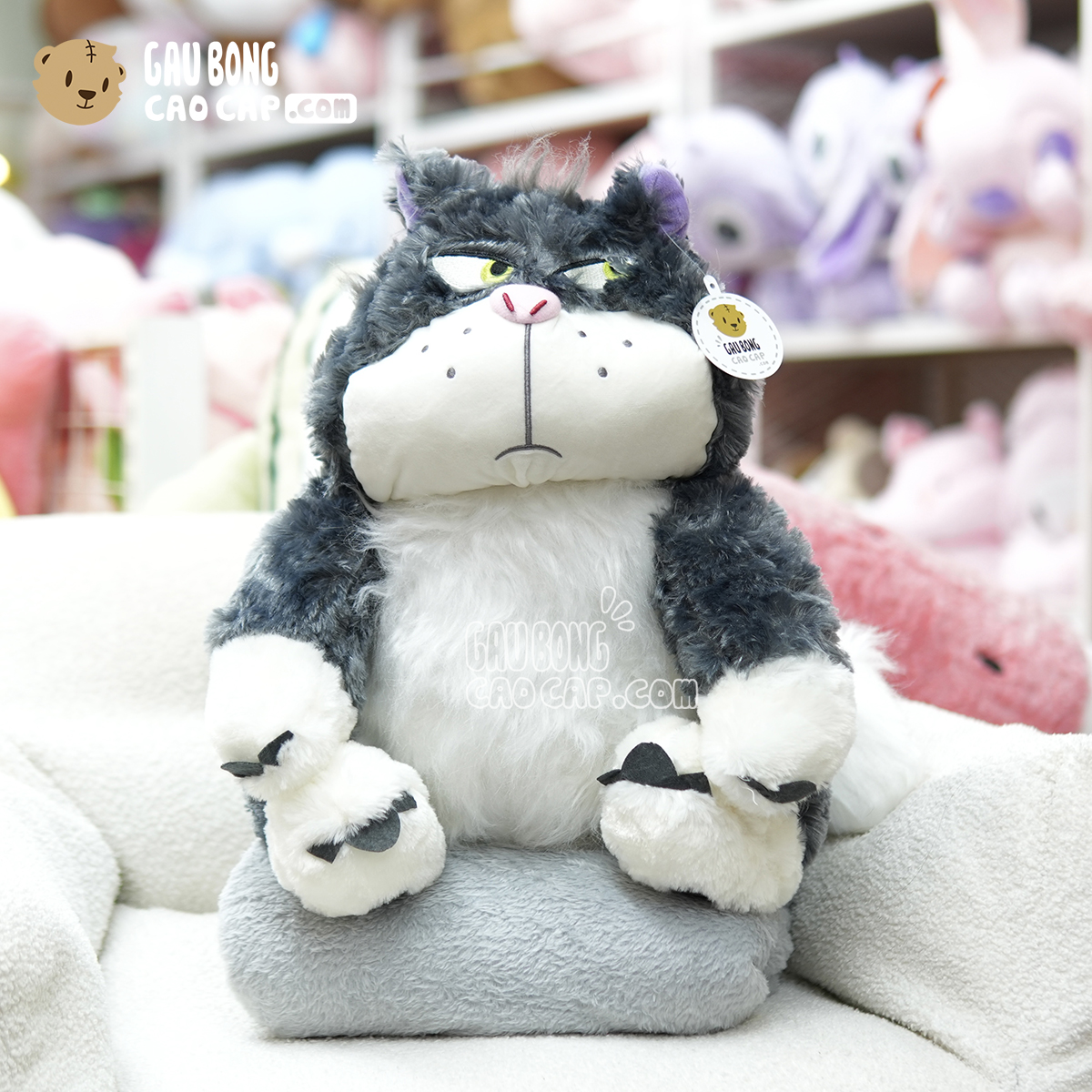 Mèo Bông Mặt Quạo có mền 2in1